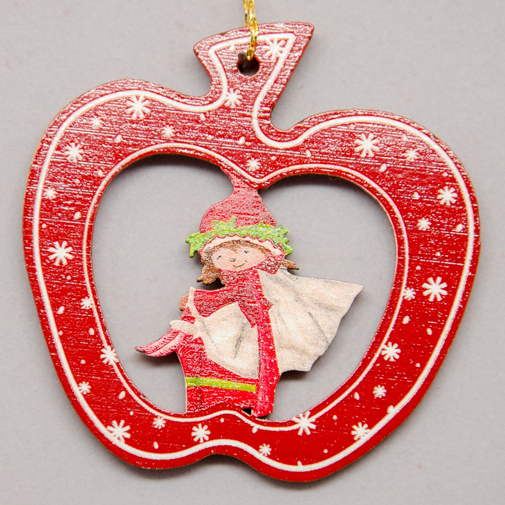 Weihnachtself in Apfel